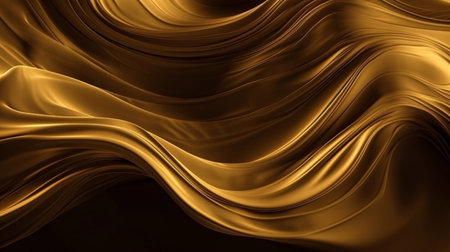Abstract, texture, background, pattern. Texture of golden silk fabric. Generative Ai.の素材