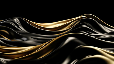 Abstract, Texture, Background, Pattern. Texture of Luxury Bright Gold and White and black Silk Waves Background. Generative Ai.の素材