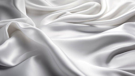 Abstract, Texture, Background, Pattern. Texture of Luxury Bright White Silk Waves Background. Generative Ai.の素材