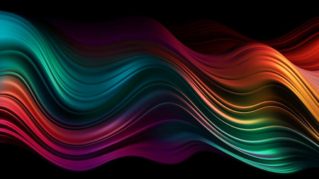 Abstract, texture, background, pattern. Texture of luxury shiny colorful metallic gradients silk waves background. Generative Ai.の素材