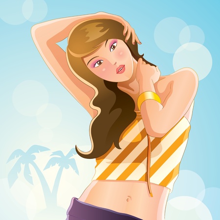 Sexy Girl on Summerのイラスト素材