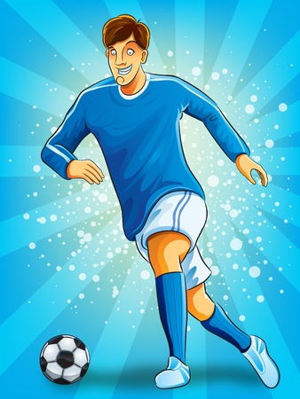 Soccer Player Dribble a Ballのイラスト素材