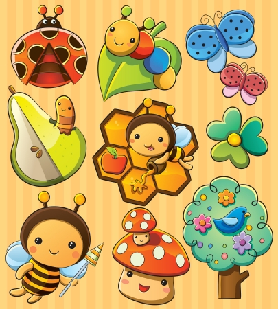 Cute Bugsのイラスト素材