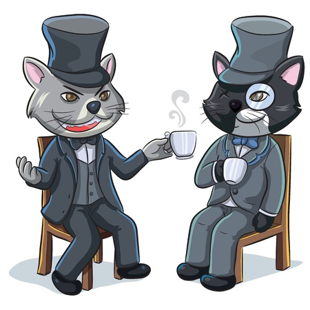 Double Catsのイラスト素材
