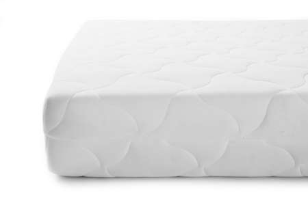 White sleeping mattress on white backgroundの写真素材