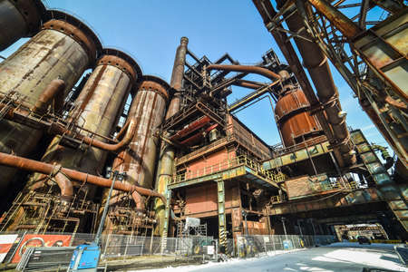 Old blast furnace mill from the last centuryの写真素材