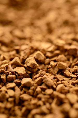 Granules of instant coffee backgroundの写真素材