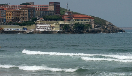Town on the north coast of Spain - Gijon                                の写真素材