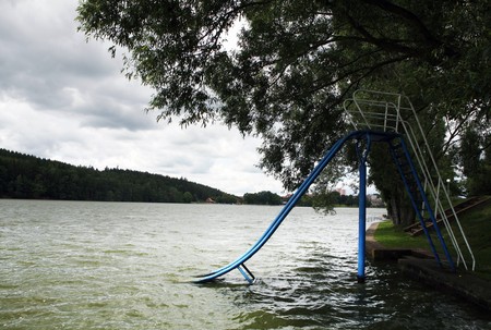 Pond in Jedovnice,  South Moravia, Czech Republicの写真素材