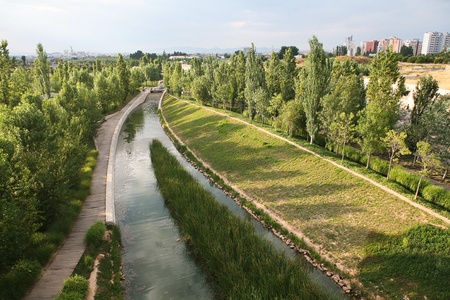 Big green park in valenciaのeditorial素材