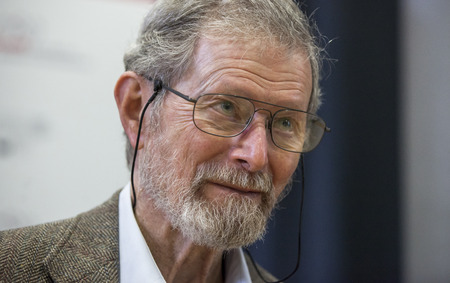 Nobel laureate professor Dr  George E  Smith visits Brnoのeditorial素材