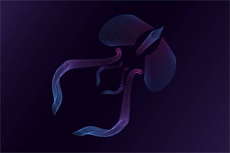 You can sees a wasp's head or a sea animal.のイラスト素材