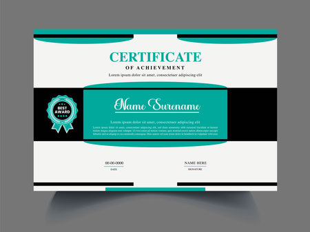 Modern professional certificate template. Design for your business. Vector illustration.のイラスト素材