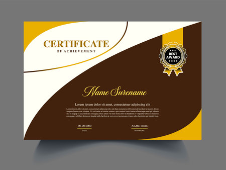 Modern professional business card template. Vector illustration. Black and yellow color.のイラスト素材