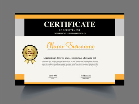 Modern Certificate of Appreciation Template Design for your Business Vector Illustration.のイラスト素材
