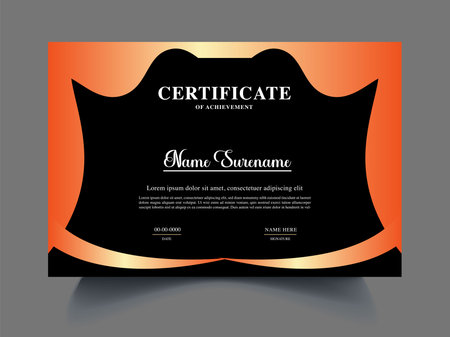 Business card template. Black and orange color. Vector illustration. EPS 10のイラスト素材