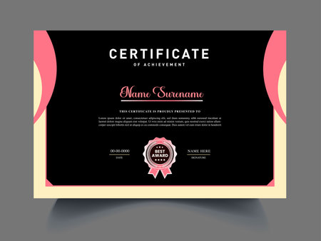 Modern Creative and Clean Professional Certificate Template. Vector Illustration EPS10のイラスト素材