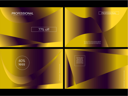 Set of abstract vector design templates. Brochures unusual color shapesのイラスト素材