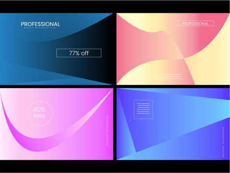 Set of colorful abstract backgrounds. Vector illustration for your design. Eps10のイラスト素材