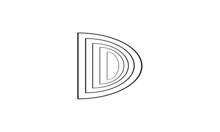 Letter D logo icon design template elements. Suitable for a company logotypeのイラスト素材