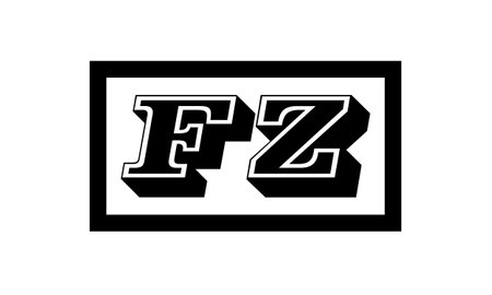 FZ initial monogram building logo for real estate with creative circle style designのイラスト素材