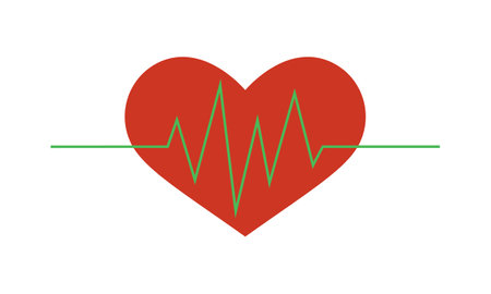 Heartbeat icon vector illustration design template. Heartbeat vector illustration design templateのイラスト素材
