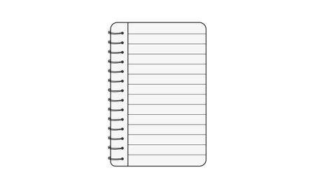 blank realistic spiral notepad notebook isolated on white backgroundのイラスト素材