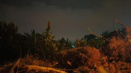 Cloud background accompanied by flashes of lightning.
Photo background at night with conditions before the rain. Take a portrait with good timming for lightning conditions that are flashing the light.の写真素材