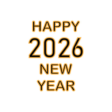 Happy New Year greeting card. Vector illustration. Happy New Year.