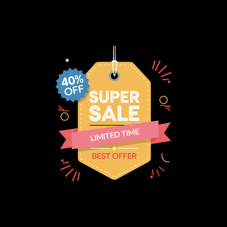 Sale banner template design. Big sale special offer. Vector illustration.