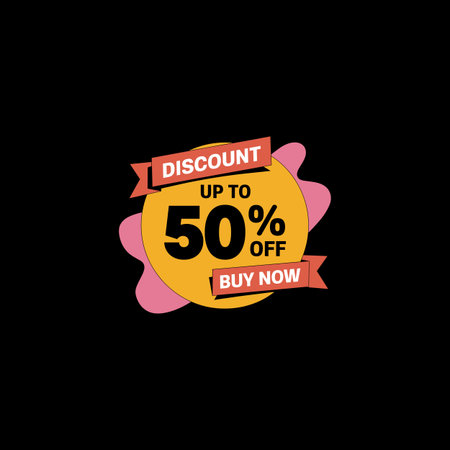 Discount up to 50% off Label Vector Template Design Illustrationのイラスト素材