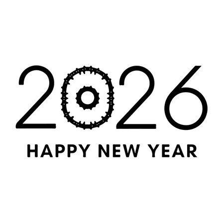 Happy New Year 2020. Vector illustration on a white background. Design element for greeting card,...