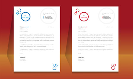 Minimalist letterhead design template. Modern letterhead design.のイラスト素材