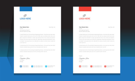 Letterhead design template. Letterhead design template. Letterhead design.のイラスト素材