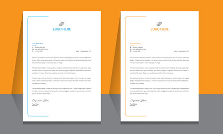 Letterhead design template. Corporate business stationery set. Documentation for businessのイラスト素材