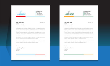 Letterhead design template. Business stationery. Documentation for business.のイラスト素材