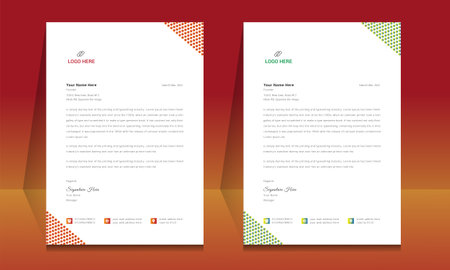 Creative minimalist letterhead design template in A4 size - vectorのイラスト素材