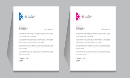 Letterhead design template. Letterhead design template. A4 format.のイラスト素材