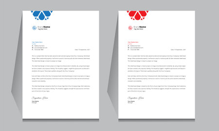 Letterhead design template. Creative letterhead design. Business stationery.のイラスト素材