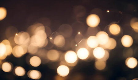 Dark blurred christmas lights background. Design effect focus happy holiday party glow texture black wallpaper bokeh sun sunny star shiny soft plain warm flare blurの素材