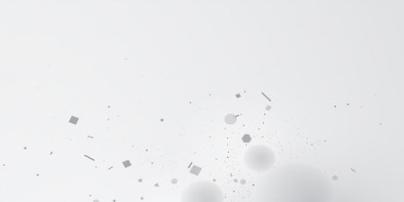 Abstract white background with gray shapes.の素材