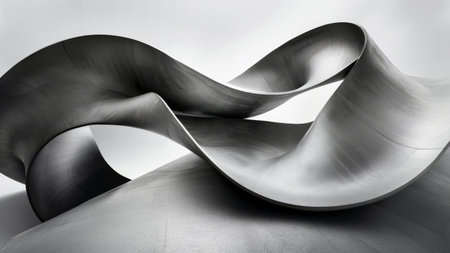 Abstract metal background. 3d rendering. Computer digital drawing. Black and white.の素材