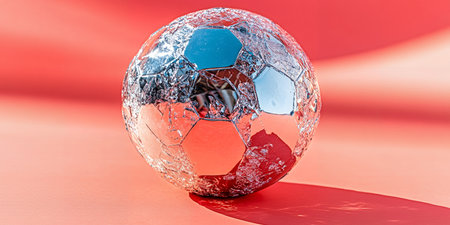 Shiny silver soccer ballの素材