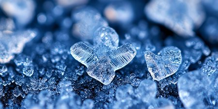 Close-up of ice crystalsの素材