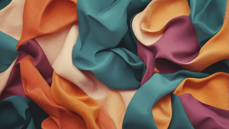 Abstract background of colorful fabricの素材