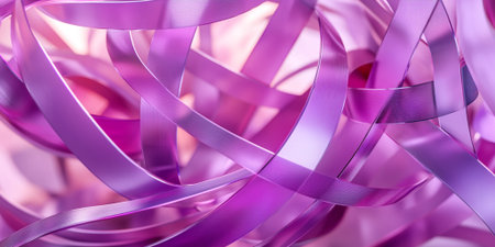 Abstract Purple Ribbon Swirls Elegant Design Background Texture 3d art pink wave flow curve linesの素材