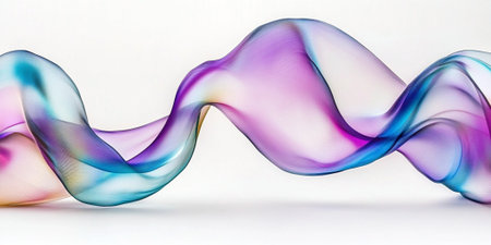 Abstract Colorful Swirling Waves Elegant Design Digital Art Background blue pink teal style lightの素材
