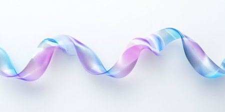 Abstract Pastel Swirling Wave Design Elegant Flowing Ribbon Texture Background art blue pink softの素材