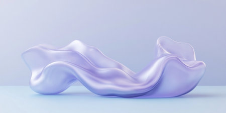 Abstract Lavender Liquid Wave Flowing Design Elegant Smooth Background 3D Art Silk Soft Calm Fluidの素材