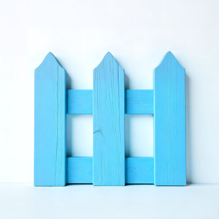 Small Blue Wooden Fence Home Decor Rustic Pastel Cottagecoreの素材